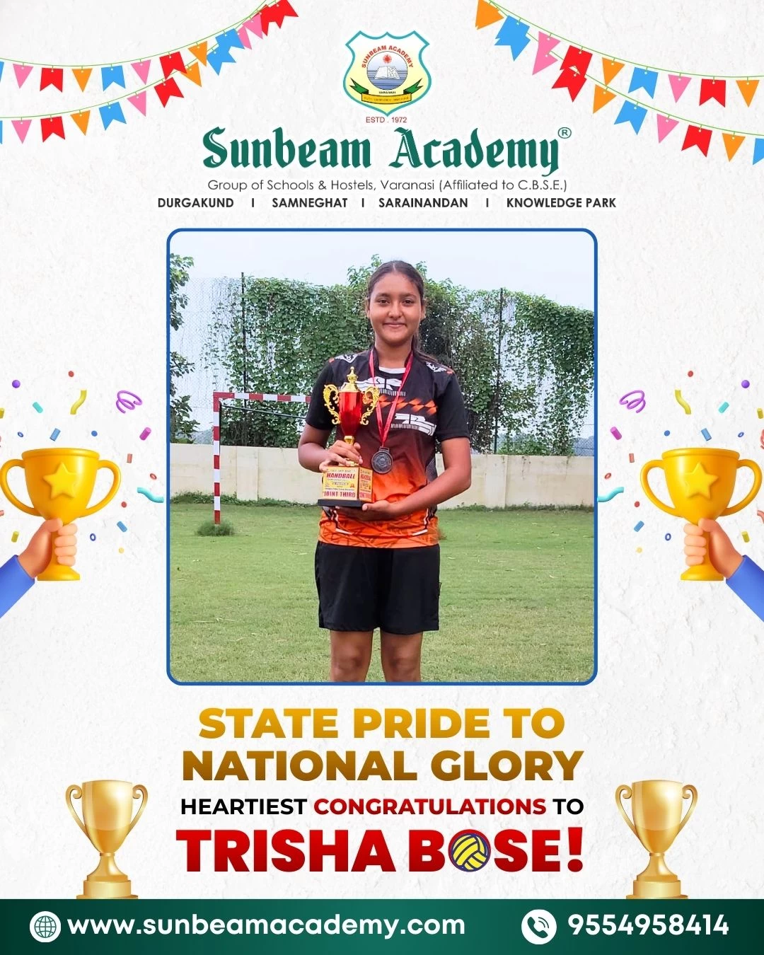 Congratulations to Trisha Bose on Her Selection for the National Games