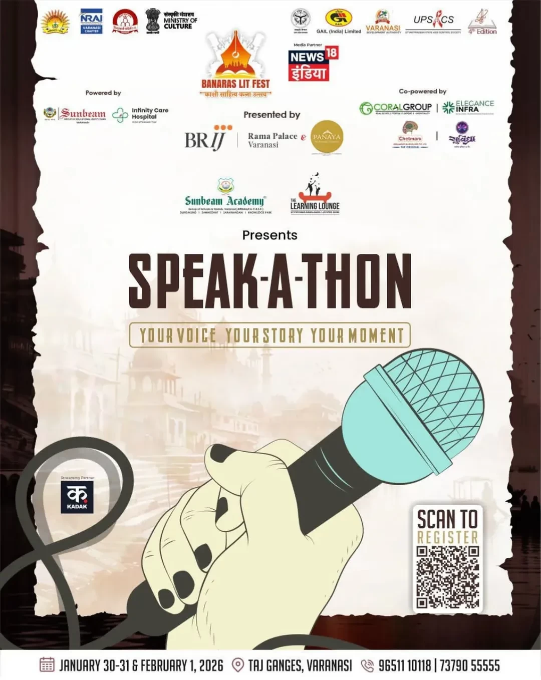 SPEAK-A-THON at Banaras Lit Fest 2026 – Where Young Voices Take the Stage